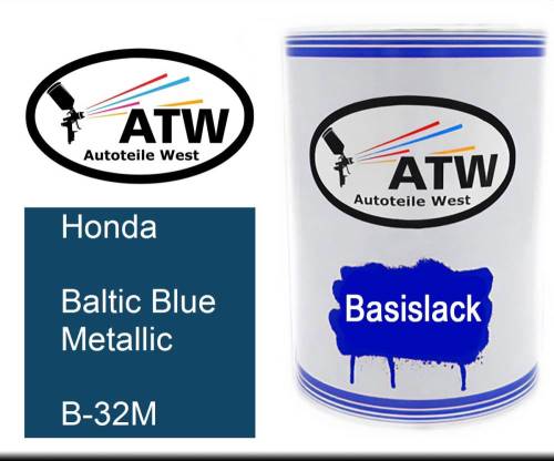 Honda, Baltic Blue Metallic, B-32M: 500ml Lackdose, von ATW Autoteile West.